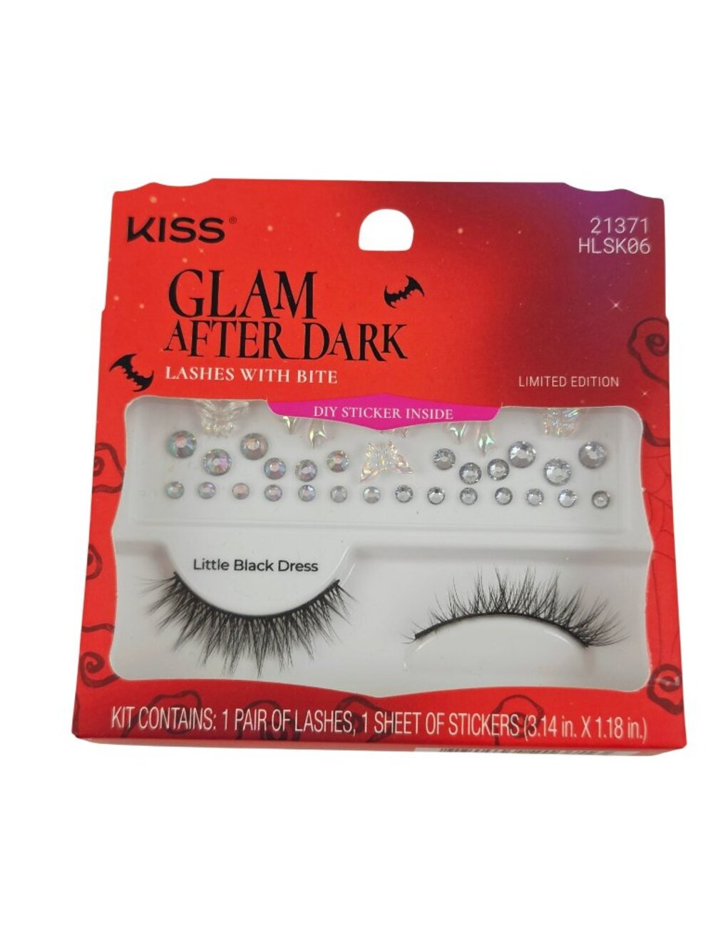 Kiss Lashes Glam After Dark Little Black Dress 21371 HLSK06 Rhinestone Stickers